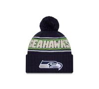 New Era Seattle Seahawks NFL 2024 Sideline Sport Knit Blau Bommelmütze - One-Size