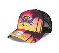 New Era Summer City Black A-Frame Trucker Cap LA Lakers