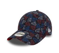 New Era Superman Basecap für Kinder gebogener Schirm DC Held Comic Cap Kappe verstellbar schwarz - Child