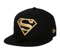 New Era Superman Gold Logo Black Colorway 59Fifty Fitted Hat, Schwarz , 59