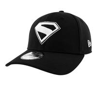 New Era Superman James Gunn Logo Black and White Colorway 39Thirty Fitted Hat, Schwarz , S/M