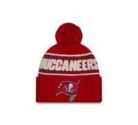 New Era Tampa Bay Buccaneers NFL 2024 Sideline Sport Knit Rot Bommelmütze - One-Size