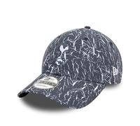 New Era Tottenham Hotspur FC Crinkle All Over Print Navy 9FORTY Adjustable Baseball Cap, blau, Einheitsgröße
