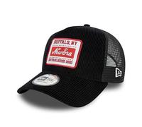 New Era Truckercap Verstellbarer Snapback gebogener Schirm Mesh Cord Kappe A-Frame Sommer schwarz - One-Size