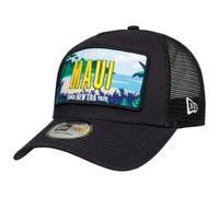 New Era Trucker-Kappe 9Forty A-Frame License Plate Maui Hawaii Patch Dunkelblau