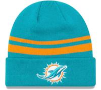 New Era Unisex-Erwachsene NFL Official Sport Knit Classic Striped Knit Beanie Kaltwetterm tze (Miami Dolphins)