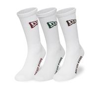 New Era Unisex Socken - CREW SOCK 3er Pack weiß - 43-46