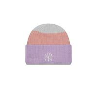New Era Wintermütze Frauen New York Yankees Baseball Lila Orange Beige MLB Stripe Beanie Damen - One-Size