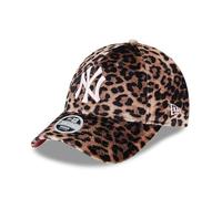 New Era Women MLB 9FORTY Velours Leopard Cap New York Yankees White Logo