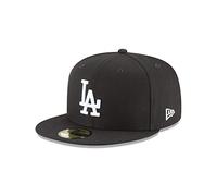 New Era x MLB Men's Los Angeles Dodgers Basic 56Fifty Fitted Hat Black/White 7 1/2