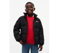 Steppjacke TOMMY HILFIGER "NEW ESSENTIAL PUFFER JACKET", Jungen, Gr. 16 (176), schwarz, Web, Obermaterial: 100% Polyester. Futter: 100% Polyester. Füllung: 100% Polyester, unifarben, regular fit norma