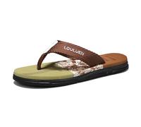 New front Herren Flip Flops Mämmer V2 Sandalen Zehentrennner Sommer Hausschuhe Pantoffeln Slides für Beach Surfen Strand Hawaii Geschenk Wandern Spaziergang Schwimm Pools, Braun, 45