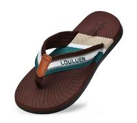 New front Herren Sommer sandalen Flipflops für Jungen Zehentrenner Hausschuhe Slipper Pantoffeln für Surfen Strand Urlaub Beach Pools Schwimm Wasserpark, Braun, 42