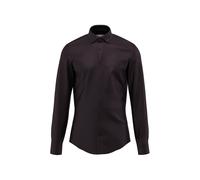 Businesshemd SEIDENSTICKER "Schwarze Rose", Herren, Gr. M39, normale Ärmellängen, schwarz, 100% Baumwolle, unifarben, tailored fit, 2-Knopf-Manschette, Hemden, Shaped 1/1 Kentkragen Uni (15789314-39)