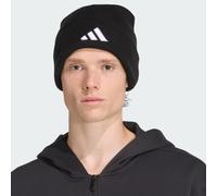 adidas Unisex New Logo Beanie Cuff Hat, Black/White, S-M