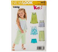 New Look 6473 Größe A Kleinkinder Trennt Schnittmuster, Mehrfarbig