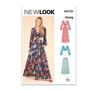 New Look Damen Kleid, Oberteil und Rock A (6-8-10-12-14-16-18) - Nähanleitung: Schnittmuster für Kleider, Oberteile, Röcke - Größe: 6-8-10-12-14-16-18