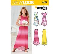 New Look Mädchen Schnittmuster 6297 Stretch Strick Sommerkleider