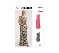 NEW LOOK Paper Pattern UN6775A Damen-Strickkleid in zwei Längen A (XXS-XS-S-M-L-XL-XXL)
