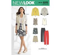 New Look Schnittmuster 6034: Damen-Separates Größe A (36-38-40-42-44-46)