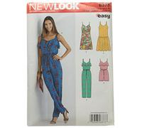 New Look Schnittmuster 6373: Damen-Overall oder Strampler und Kleider, Größe A, Mehrfarbig, Size A (8-10-12-14-16-18-20)