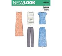 New Look Schnittmuster 6458 A Misses 'Easy Knit Trennt, weiß