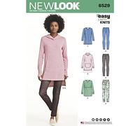 New Look Schnittmuster 6529 Damen Knit Tuniken und Leggings, Papier, weiß, 22 x 15 x 1 cm