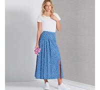 New Look Schnittmuster N6659 Faltenrock für Damen, mit oder ohne Schlitz vorne, Papier, verschiedene Größen, A (38-40-44-46-48)