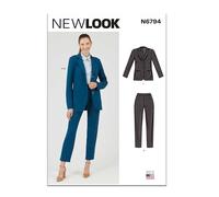 New Look Schnittmuster UN6794A Damenjacke und Hose A (36-38-40-42-44-46-48)