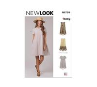 New Look Schnittmuster UN6799A Damenkleid mit Ärmel- und Längenvariationen XS-S-M-L-XL-XXL