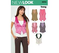 New Look Sewing Pattern 6914: Misses Tops, Size A, paper, White, A (4-6-8-10-12-14-16)