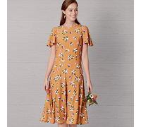 New Look UN6652A Schnittmuster N6652 Damenkleid mit Längen-und Ärmelvariationen, Papier, verschieden, A (10-12-14-16-18-20-22)