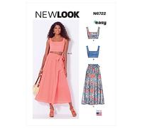 New Look UN6722A Damen BH Tops und Wickelrock A (34-36-38-40-42-44-44) Sizes 6-8-10-12-14-16-18 mehrfarbig