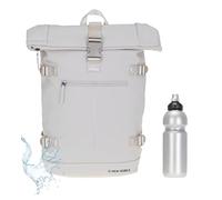 New Rebels Rucksack Damen Herren Kurierrucksack Laptop Notebook Fach Roll Top William 511306 + Flasche
