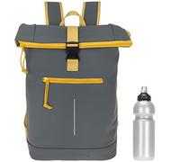 New Rebels Rucksack Plane TIM Bag Kurierrucksack Roll-up Fahrradrucksack Sport Fitness + Flasche bagboom (Oliv 38 + Flasche)