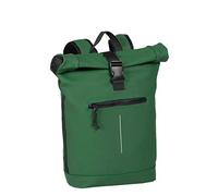 New Rebels Unisex Wasserabweisender Rolltop-Rucksack - 21l Rolltop-Backpack mit 15,6-Zoll-Laptopfach Reiserucksack mit Klickverschluss - Rucksack mit Vordertasche flexible Aufbewahrung - Dunkelgrün