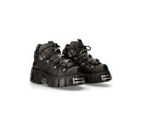 New Rock - 106 VS1 Black - Girl Schuhe - Schwarz - EU 36 - Synthetic/Textile/Gummi,Kunstleder Schwarz EU 36