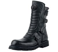 New Rock Crust Black Männer Stiefel schwarz EU41 Leder Biker, Gothic, Industrial, Rockwear