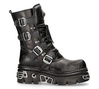New Rock Echtleder Stiefel Schwarz 373 S4 Biker Goth Emo Boots Rabat Preis