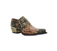 New Rock geprägte Vintage-Schuhe aus schwarzem Leder mit Schnallen - M-7960-S14 EU44