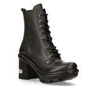 New Rock Gothic Biker-Stiefel aus schwarzem Leder - NEOTYRE07X-S1 EU 36