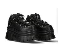 New Rock M-106-C178 Schwarze Tower Gothic Punk Chunky Stiefeletten EU46