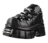 New Rock M.106-S112 Herren-Stiefel, Schwarz, mit Plateau und Verzierungen, Metallic Urban Black Shoes, Schwarz , 39 EU