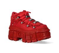 New Rock M-106WALL-C13 Gothic Stiefeletten aus metallisch rotem Leder EU41