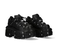 New Rock M-120N-C65 Herrenschuhe, Plattform, Crust, Schwarz, Heavy Metal Gothic, Punk Rock, Schwarz , 38 EU