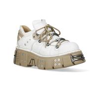 New Rock M-120N-C80 Weiße Gothic Plateau Stiefeletten EU42