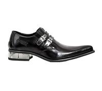 New Rock M-2246-S14 NEWMAN SCHUHE Schwarze Lederschnalle Stahlabsatz 41