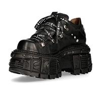 New Rock M.TANK120NSHLACE-S1 Militärschuhe, Unisex, Original-Plattform, Schwarz , 40 EU