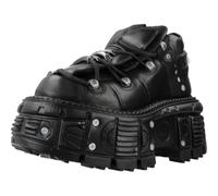Plateausneaker NEW ROCK "Plateau Sneaker M-TANK106-C2", Herren, Gr. 39, Normalschaft, schwarz, Obermaterial: 100% Rindnappaleder CNA., Schuhe Plateausneaker, Handgefertigt, Made in Spain (20258043-39)