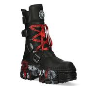 New Rock mittelhohe Punk-Lederstiefel-WALL028B-C1 EU43